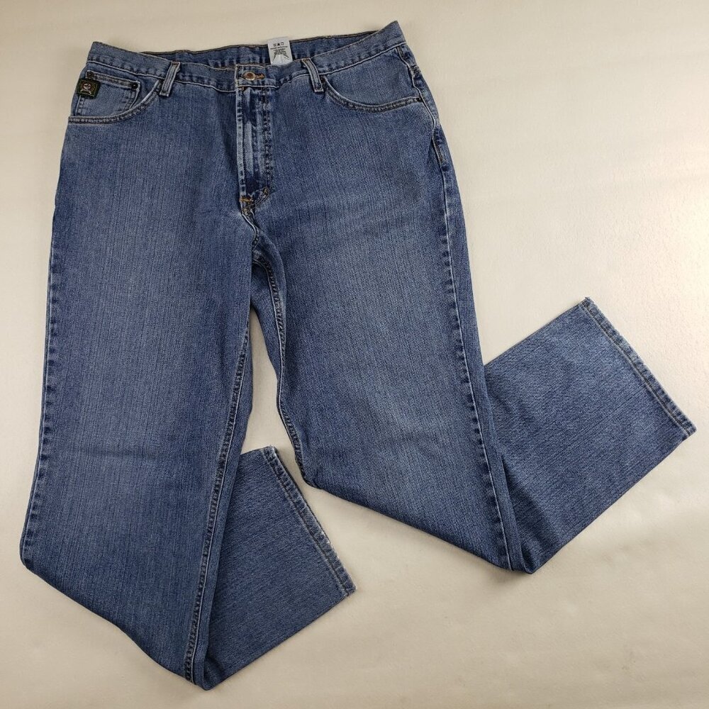 Cinch Relaxed Fit Jean Mens 38x34 Blue Straight Leg Green Label Western Cowboy